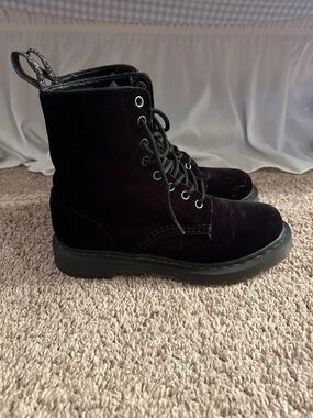 Black Velvet Dr Martens size 7